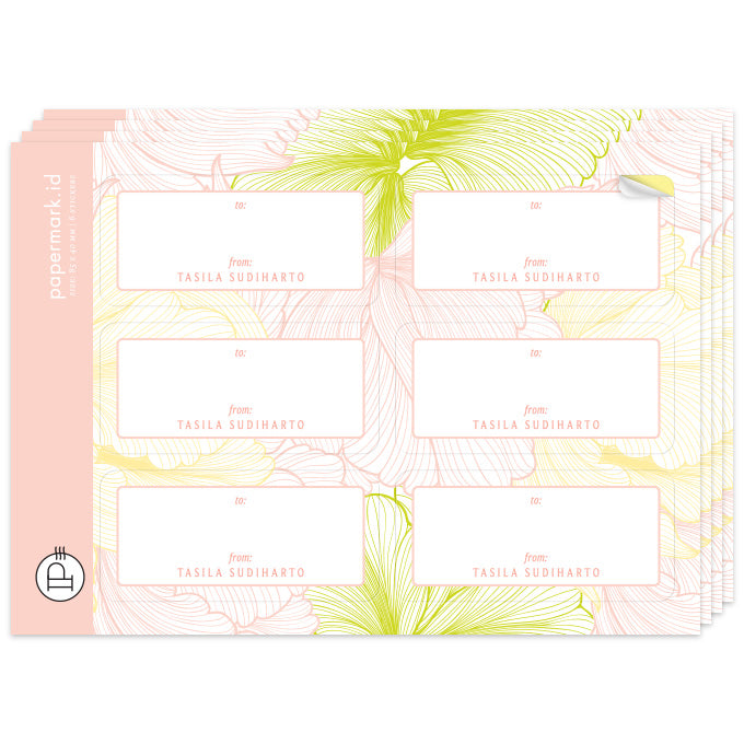 Address Label Bright Floral