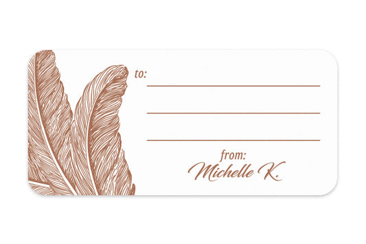 Address Label Plume