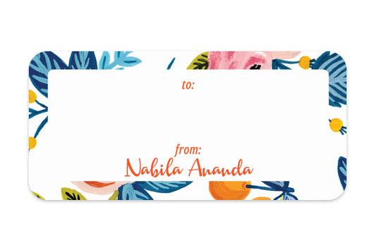 Address Label Summer Vibe Tangerine