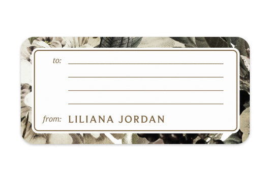 Address Label Winter Flower