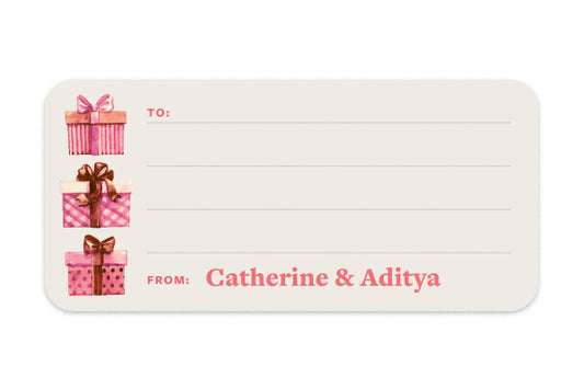 Address Label Wrapped Presents