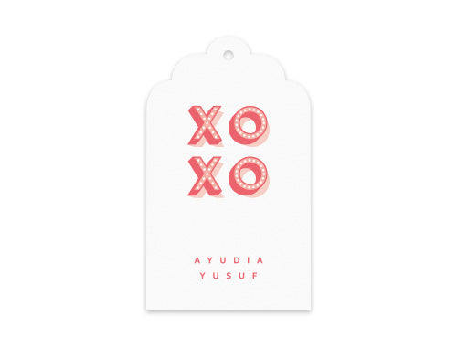 Gift Tag Set of 12 Hugs & Kisses