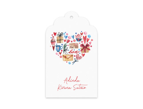 Gift Tag Set of 12 Lovey Dovey