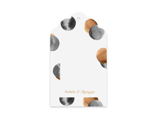 Gift Tag Set of 12 Watercolor Dots