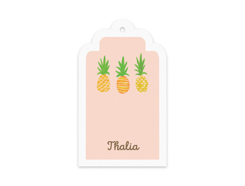 Gift Tag Set of 12 Ananas