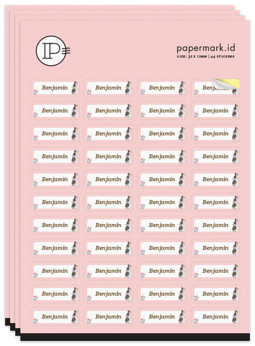 Kids Label Baby Bunny