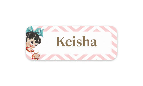 Kids Label Happy Girl