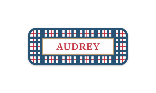 Kids Label Nifty Plaid