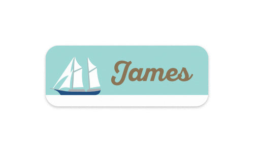 Kids Label Sailboat