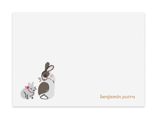 Notecard Set of 6 Baby Bunny