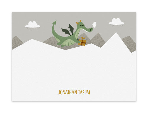 Notecard Set of 6 Friendly Dragon