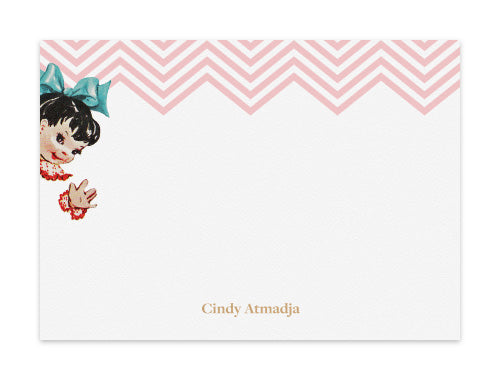 Notecard Set of 6 Happy Girl