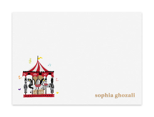 Notecard Set of 6 Musical Carousel