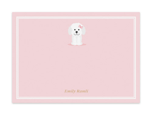 Notecard Set of 6 Sweet Poodle