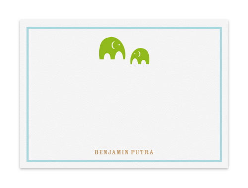 Notecard Set of 6 Tiny Elephant