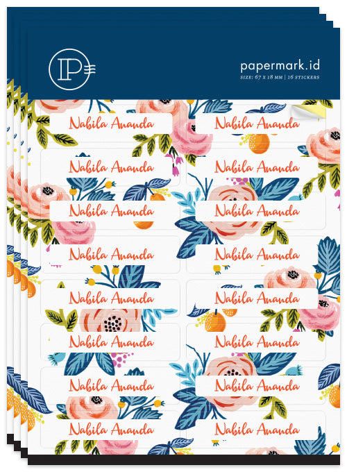 Name Label Summer Vibe Tangerine
