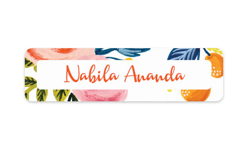 Name Label Summer Vibe Tangerine