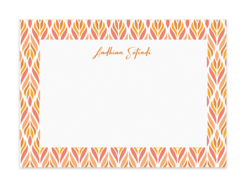 Notecard Set of 6 Damask