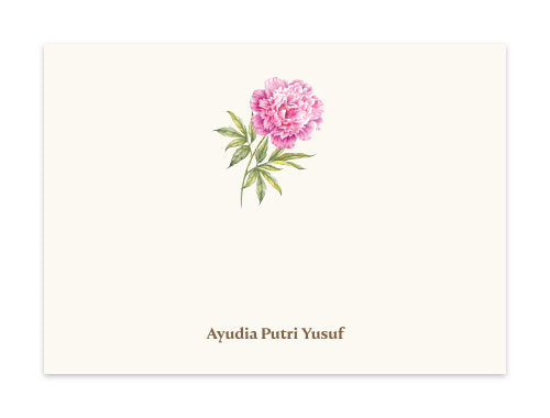 Notecard Set of 6 Pivoine