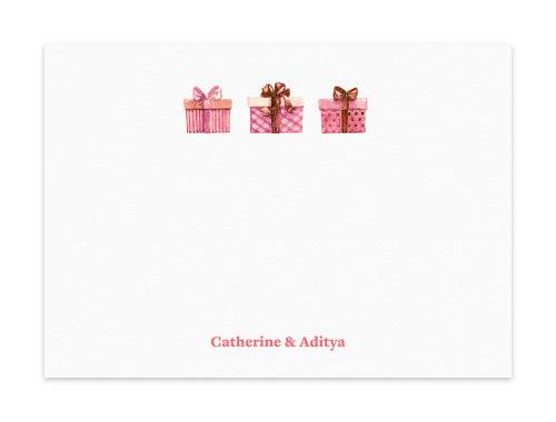 Notecard Set of 6 Wrapped Present