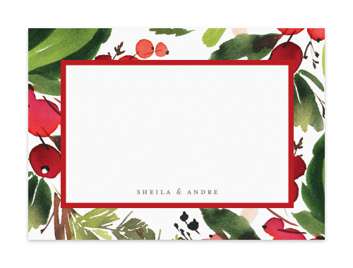 Notecard Set of 6 Mistletoe