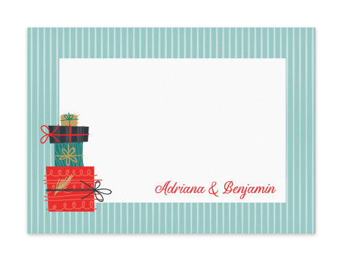 Notecard Set of 6 Stacky Present