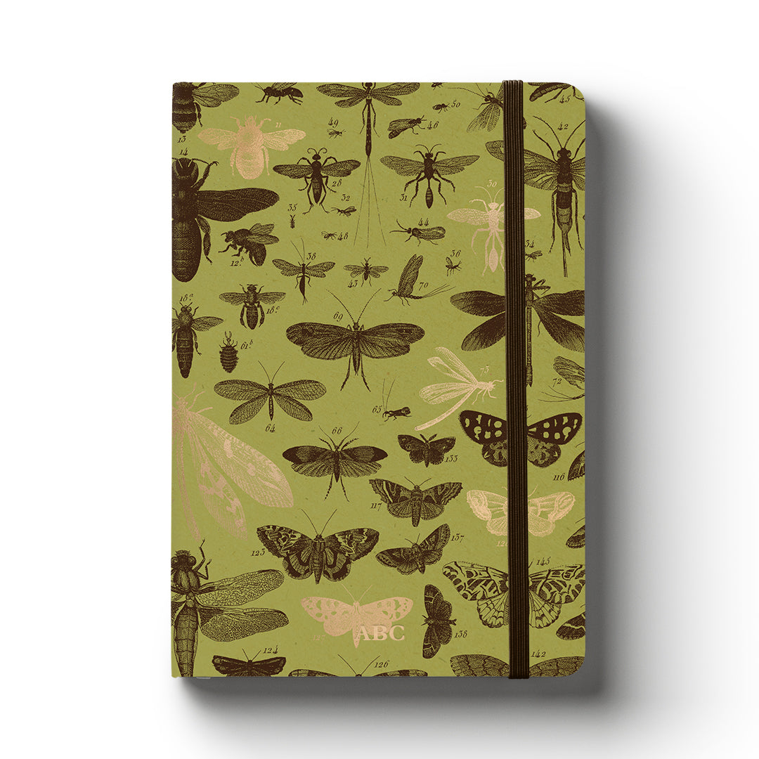 Notebook Hard Cover A5 Lined Insects