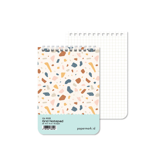 Spiral Notepad Terazzo A6 Grid