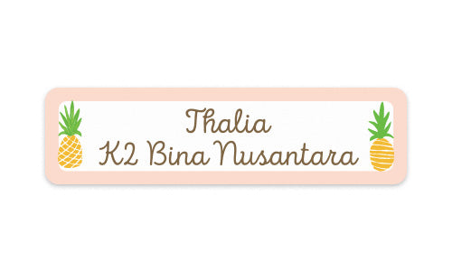 School Label Ananas