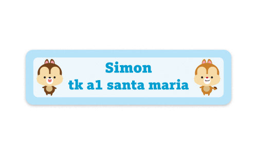 School Label Chippy Chipmunks