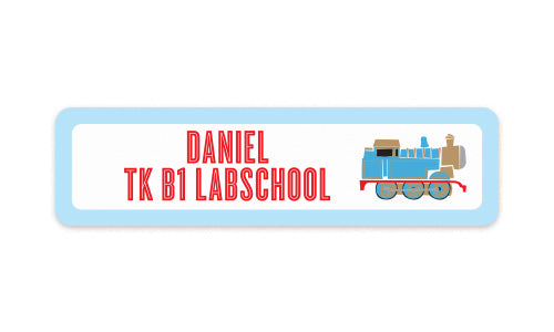 School Label Choo Choo Train