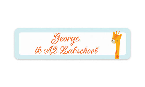 School Label Grande Giraffe