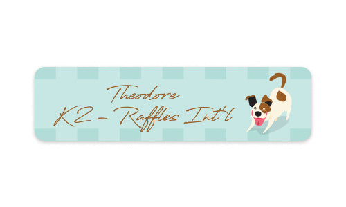 School Label Happy Doggy