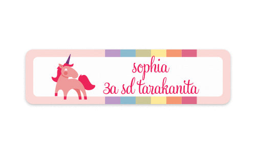 School Label Little Unicorn