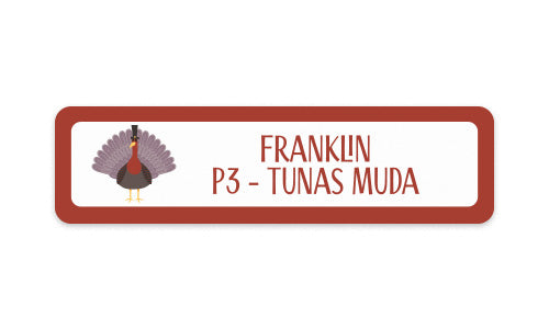 School Label Turkey Trouble