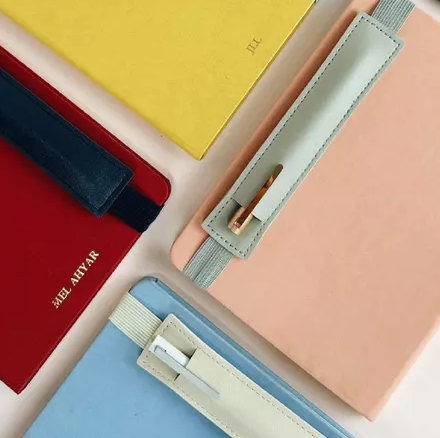 Elastic Pen Pouch Navy Grey