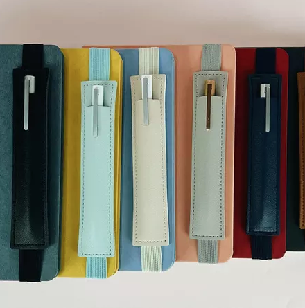 Elastic Pen Pouch Navy Grey