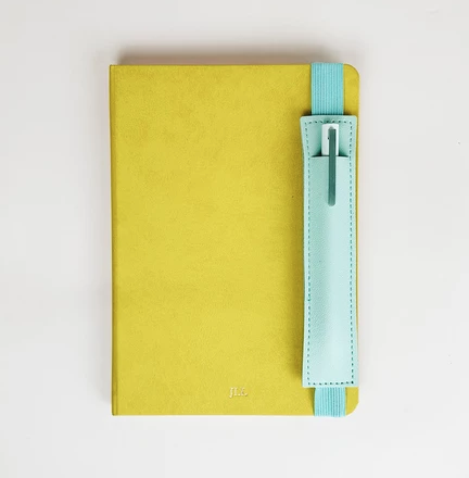 Elastic Pen Pouch Blue