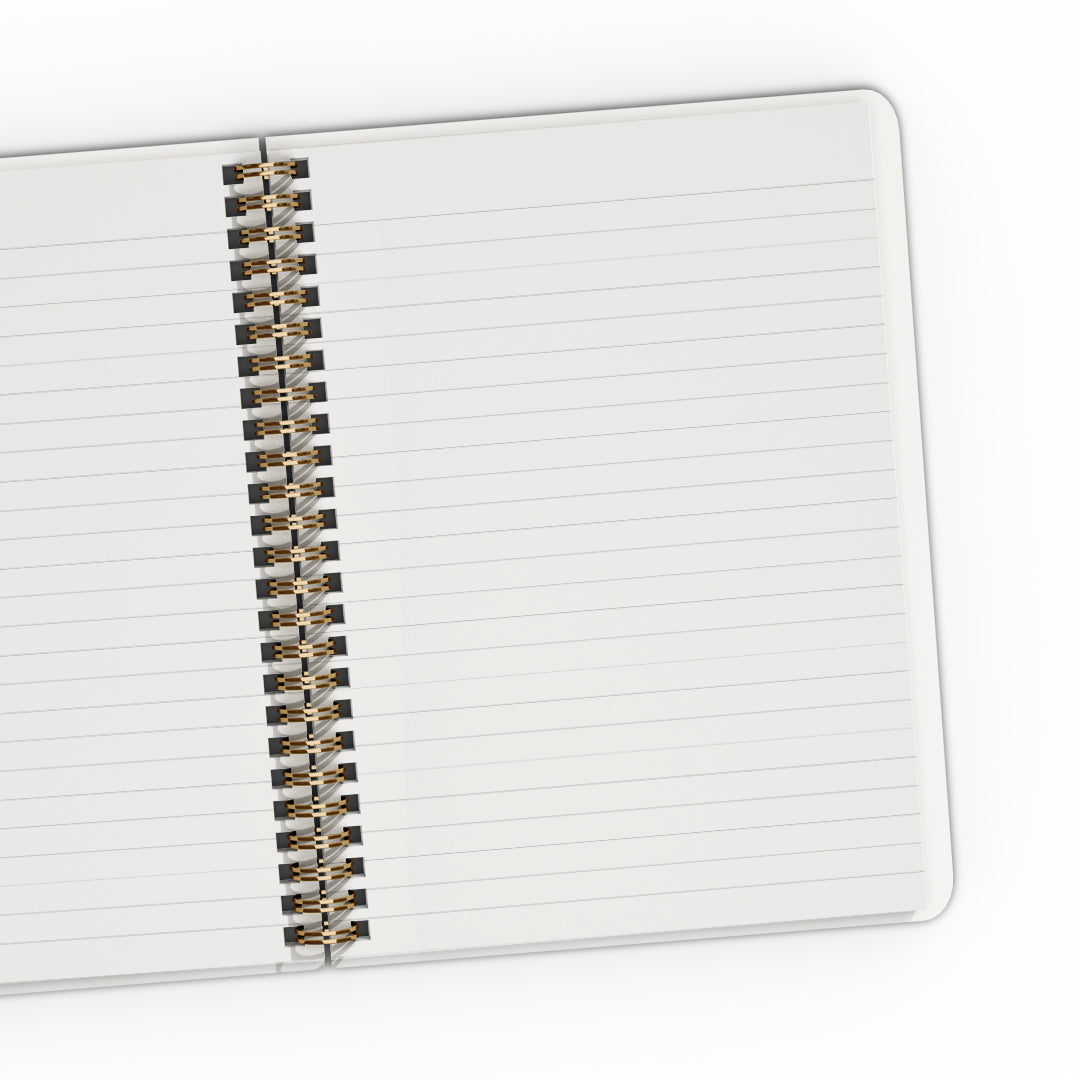 Spiral Notebook Peace Love Joy A5 Lined Black