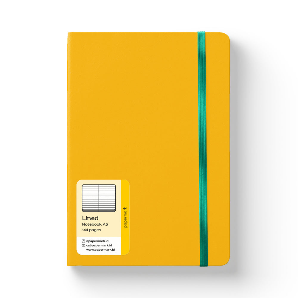 Notebook Soft Cover A5 Lined Yellow