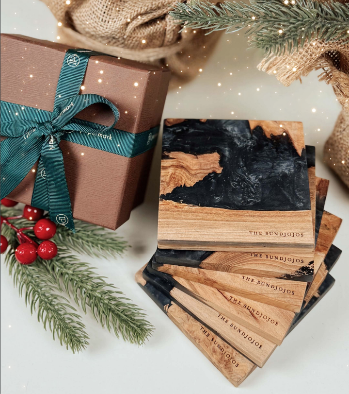 Holiday Collection - Woodflow Coaster Set