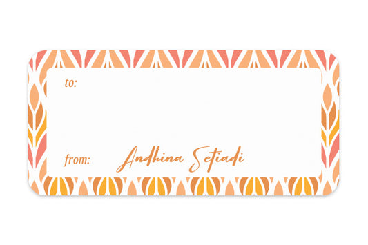 Address Label Damask