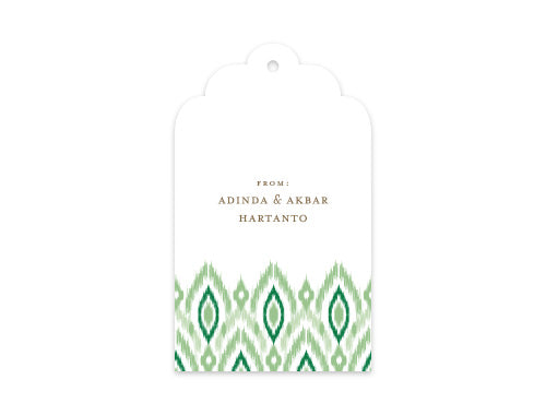 Gift Tag Set of 12 Ikat