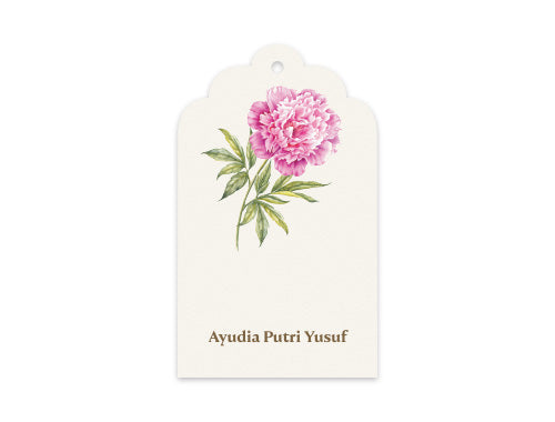 Gift Tag Set of 12 Pivoine