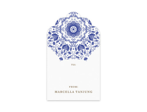 Gift Tag Set of 12 Porcellana