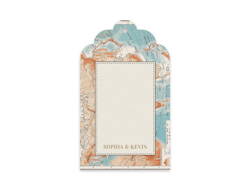 Gift Tag Set of 12 Vintage Map Asia