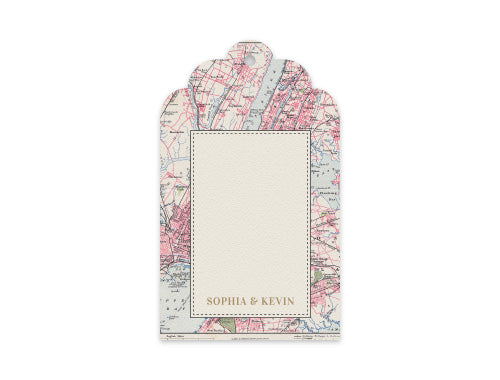 Gift Tag Set of 12 Vintage Map City