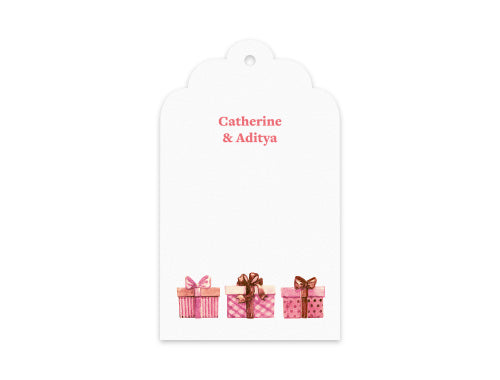 Gift Tag Set of 12 Wrapped Present