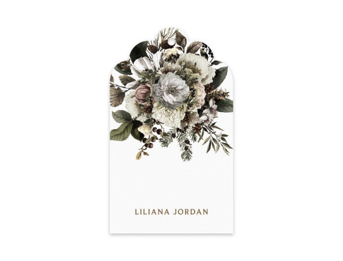 Gift Tag Set of 12 Winter Flower