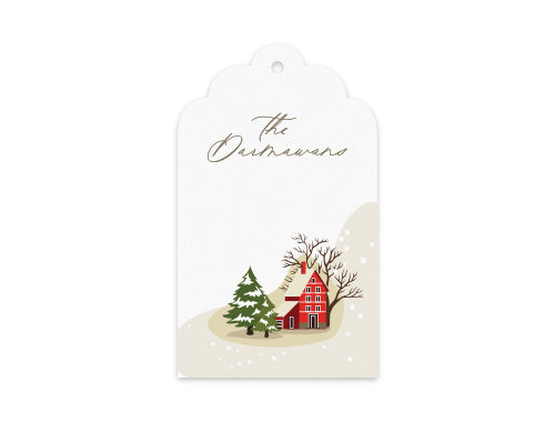Gift Tag Set of 12 Secluded Cabin